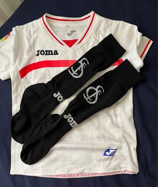 Camiseta Sevilla F.C. Joma Blanca y Roja talla 4