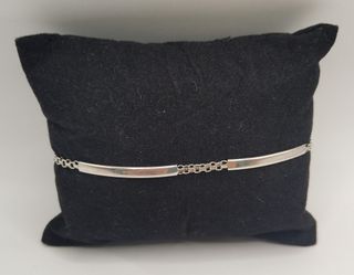 Pulsera de oro blanco 18k, 3,42gr, Ref. O-329.