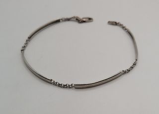 Pulsera de oro blanco 18k, 3,42gr, Ref. O-329.