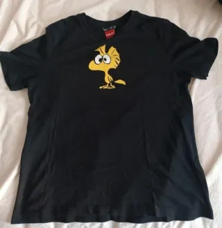 Snoopy Camiseta Peanuts Woodstock Negra