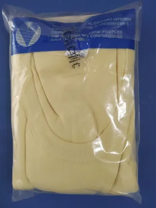 Camiseta interior manga corta amarilla