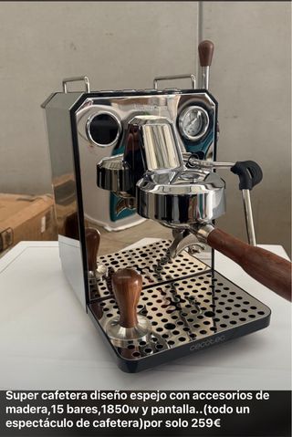 Cafetera Cecotec Espejo Madera 15 Bares