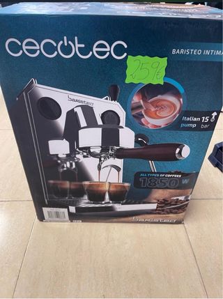 Cafetera Cecotec Espejo Madera 15 Bares