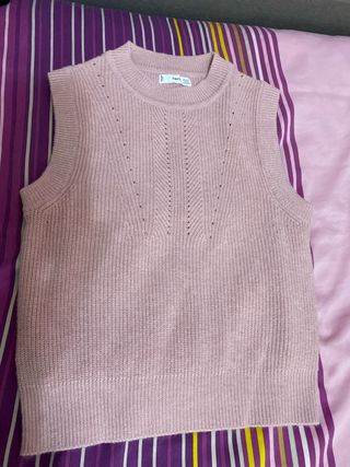 Jersey sin mangas rosa Mango Talla S