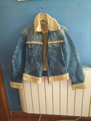 Cazadora vaquera mujer forrada borreguito