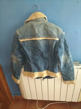 Cazadora vaquera mujer forrada borreguito