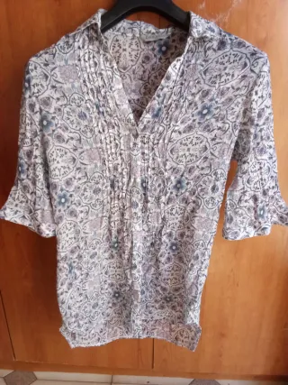Camicia donna floreale manica 3/4 nuova