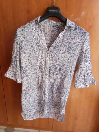 Camicia donna floreale manica 3/4 nuova