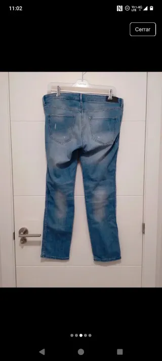 Vaqueros H&M Slim Cropped Desgastados