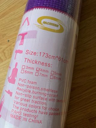 Esterilla de Yoga Morada + Cuerda