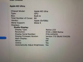 Mac Studio M2 Ultra 64GB 1TB 60-Core GPU