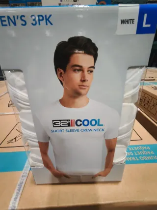 Camiseta 32 Degrees Cool Hombre Talla L Blanca