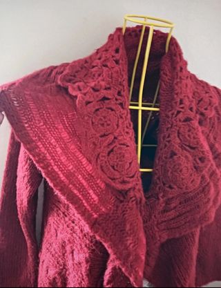 Giacca bordeaux lana e seta