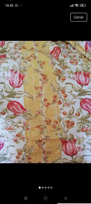 Cortinas con flores y visillos