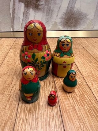 Matrioska vintage in legno