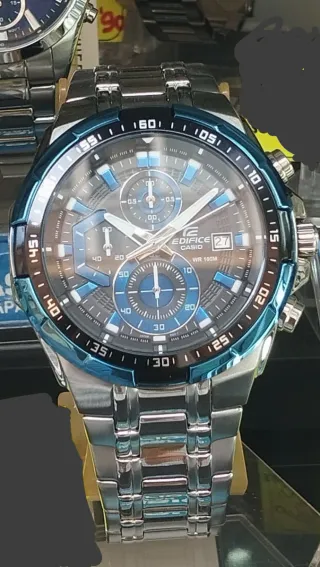 Reloj Casio  Cronógrafo Azul y Plateado