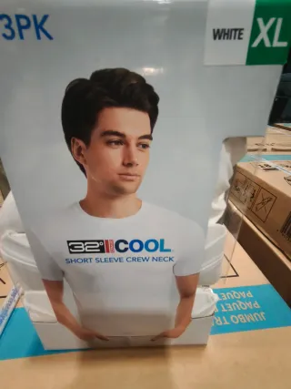 Camiseta 32 Degrees Cool XL Blanca 3PK