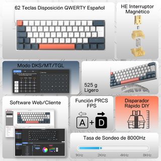 Redragon K617 HE teclado mecanico gaming NUEVO
