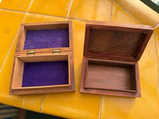 Cajitas de madera tallada