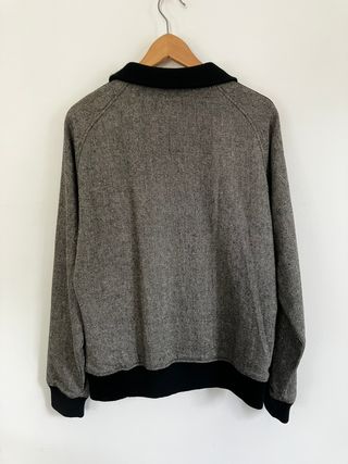 Chaqueta Fred Perry Lana Gris y Negra