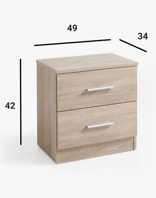 2 Mesitas de noche con 2 cajones - Cambrian