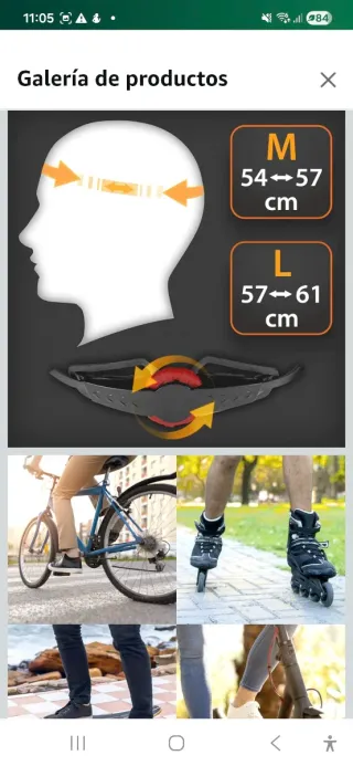 Casco Talla L Negro con Luz LED, nuevo sin usar!!