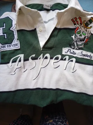 Polo Rugby Aspen Verde y Blanco