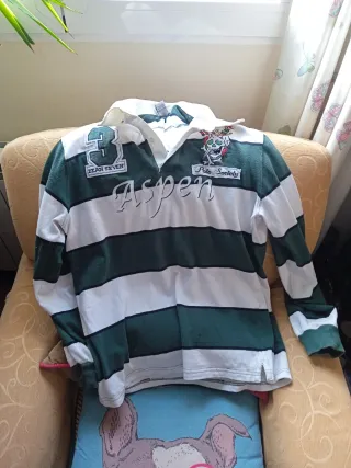 Polo Rugby Aspen Verde y Blanco