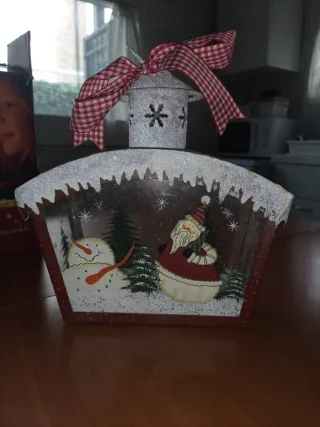 Lanterna Natalizia Vetro e Metallo