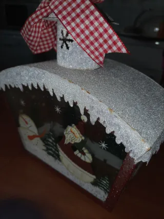 Lanterna Natalizia Vetro e Metallo