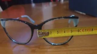 Montatura occhiali cat-eye tartarugata e blu