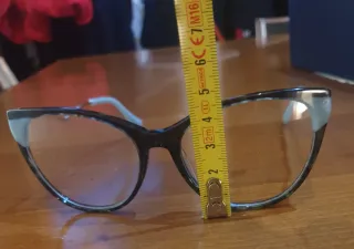 Montatura occhiali cat-eye tartarugata e blu