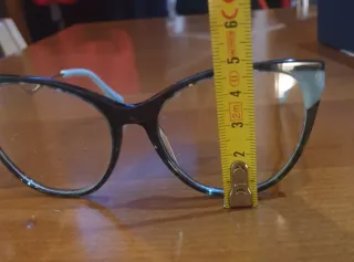 Montatura occhiali cat-eye tartarugata e blu