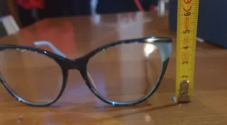 Montatura occhiali cat-eye tartarugata e blu