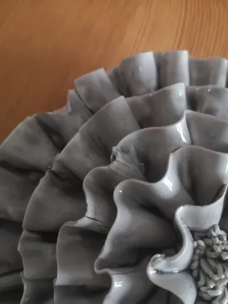 Rosetón decorativo flor cerámica