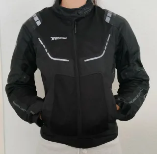 Cazadora Moto Mujer Negra