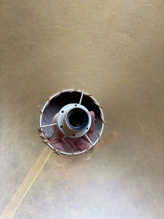 Lámpara de techo MARINISA madera y pergamino