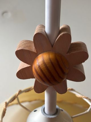 Lámpara de techo MARINISA madera y pergamino