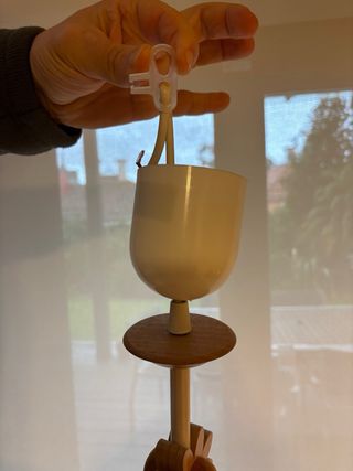 Lámpara de techo MARINISA madera y pergamino