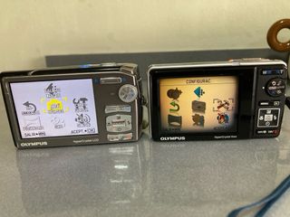 2 Cámaras Digitales Olympus (Negra y Plateada)