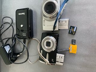 2 Cámaras Digitales Olympus (Negra y Plateada)