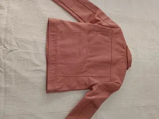 Chaqueta cuero rosa niña Kiabi