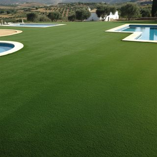 Césped artificial reutilizado