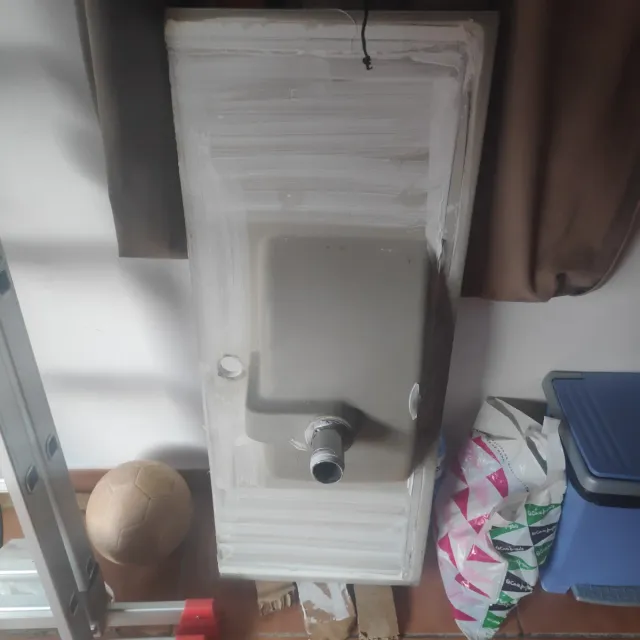 Lavabo 100cm x 39.5 cm, sin mueble y sin grifo.