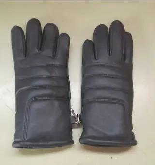 Guantes vintage nieve niño azul/rojo