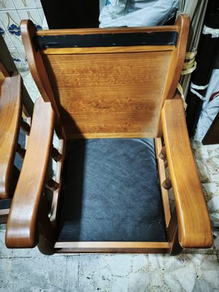 Tresillo y dos sillones Pino Macizo