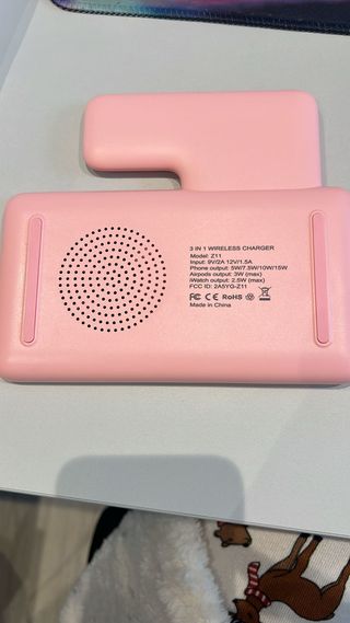 Cargador Inalámbrico 3 en 1 Rosa