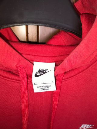 Felpa Nike con cappuccio rossa