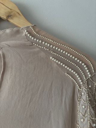 Blusa Zara perlas talla S
