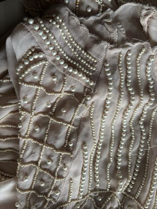 Blusa Zara perlas talla S